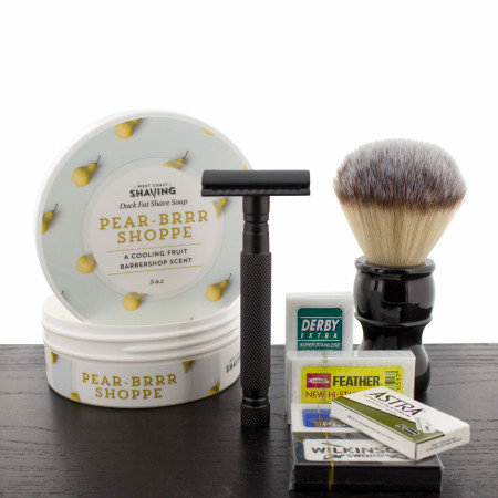 Black Safety Razor Set